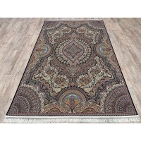 Иранский ковер Farahan 3843 Черный-бежевый